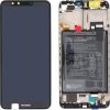 Huawei Y9 (2018) (FLA-LX1) LCD Display + Touchscreen + Frame Incl. Battery and Parts 02351VFR Black