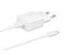 Samsung 15W Power Adapter + USB-C to USB-C Cable - EP-T1510XWEGEU - White
