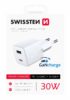 Swissten Mini USB-A & USB-C Travel Charger (30W) - 22056100 - White