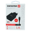 Swissten 1A Travel Charger - 22064000 + Type-C USB Cable - Black