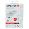 Swissten 1A Travel Charger - 22067000 +  Lightning USB Cable - White