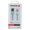 Swissten Textile MFI Lightning Cable - 71524203 - 1.2m - Silver