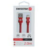 Swissten Textile Type-C USB Cable - 71521306 - 2m - Red