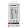Swissten Textile USB-C To Lightning Cable - 71525205 - 1.2m - Rose Gold