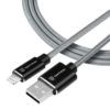 Tactical Field Plug Dual 24W + Tactical Fast Rope Aramid Cable USB-A/Lightning MFi - 8596311212840 - 0.3m - Grey