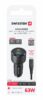 Swissten Dual USB-C & USB-A Car Charger (63W) - 20111910 - With USB-C Cable - Black